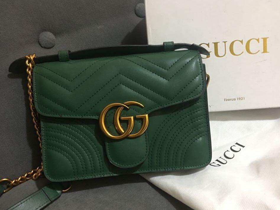 gucci green sling bag