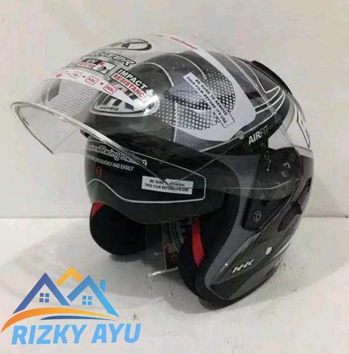 Helm nhk R1 motif giga silver Motor di Carousell