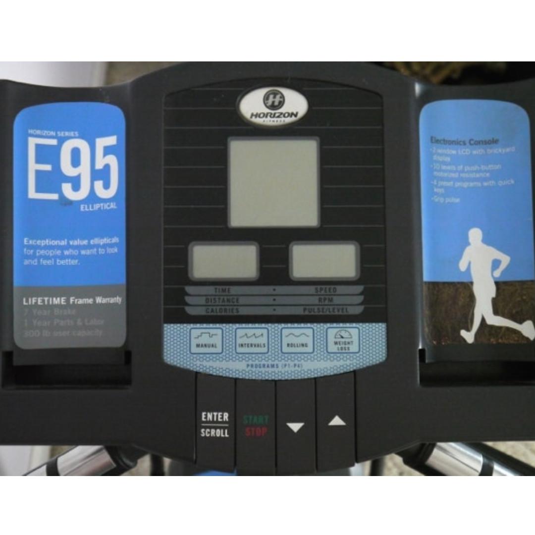 Horizon E95 Elliptical Fitness Machine Jogging Walking Stair Climbing Heartrate Monitor Made in USA