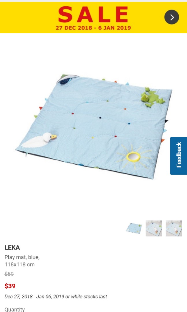 Ikea leka store play mat
