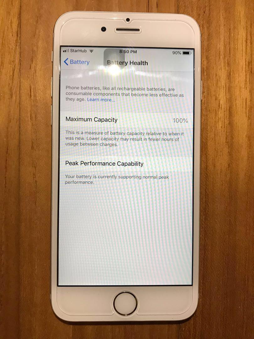 Iphone6 64gb Silver 100 Battery Mobile Phones Tablets Iphone Iphone 6 Series On Carousell
