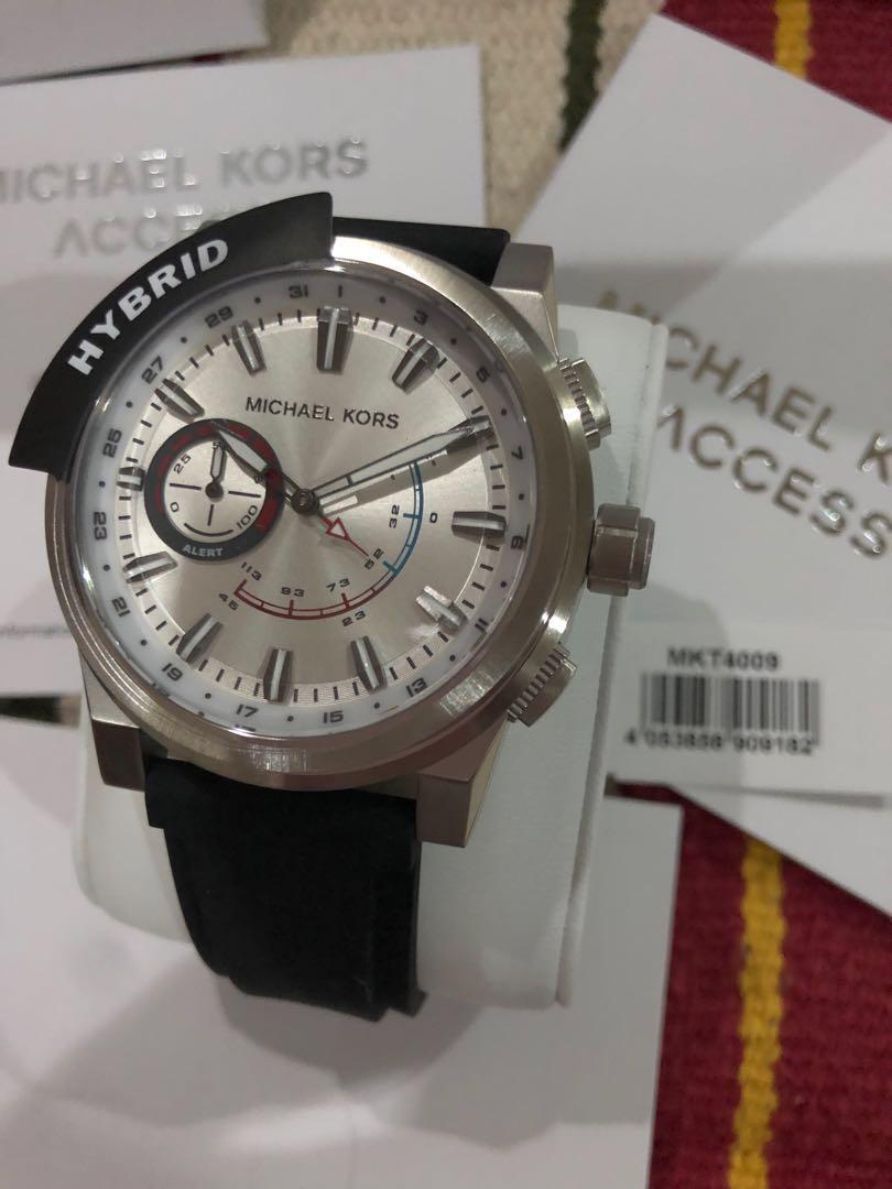 Michael kors black hybrid access grayson watch hot sale