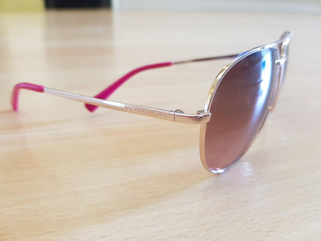 Michael Kors Rose Gold Aviator Sunglasses MK5009 Luxury