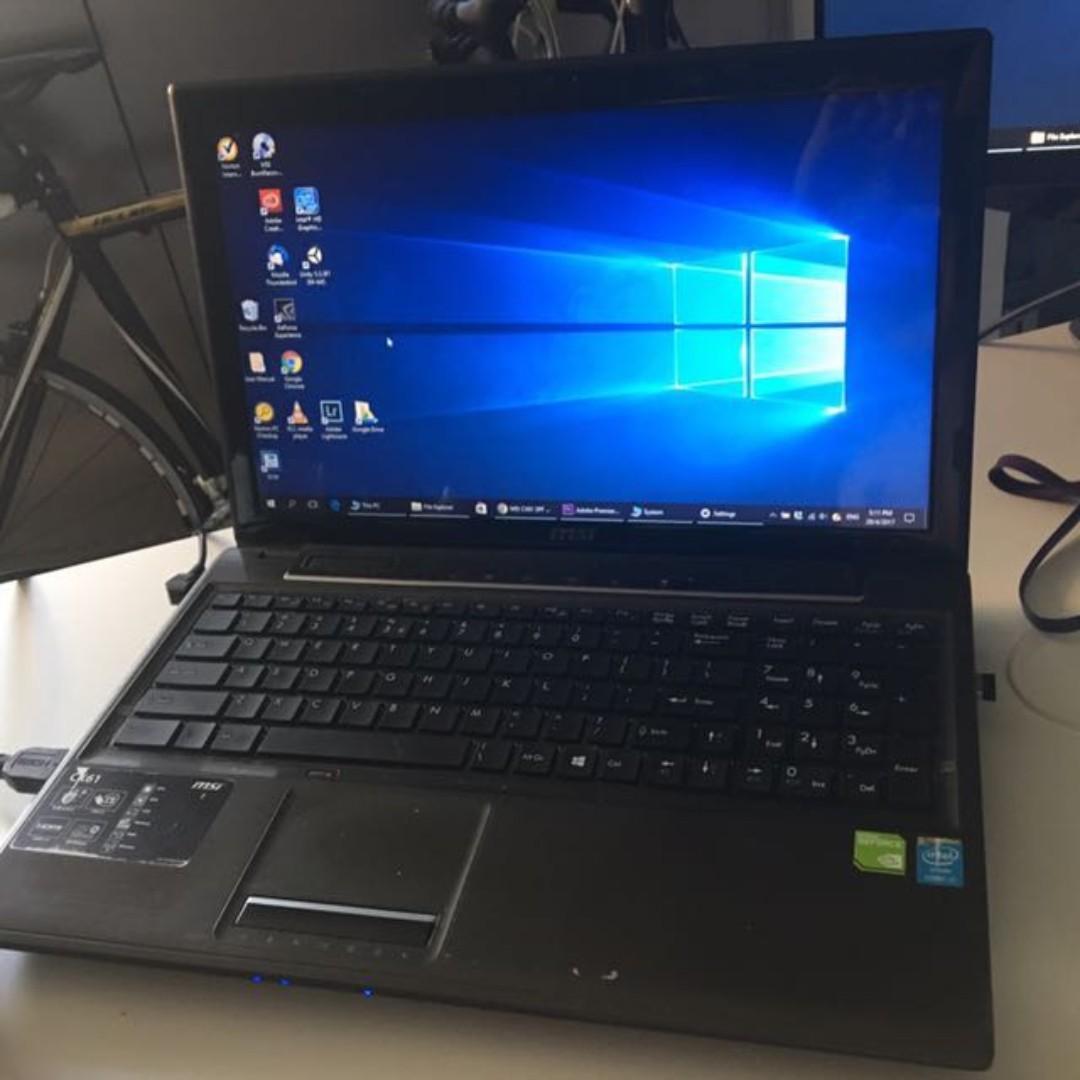 Msi Cx61 Laptop I7 16gb Ram Nvidia Gt 740m Ssd 250gb Elektronik Komputer Laptop Di Carousell