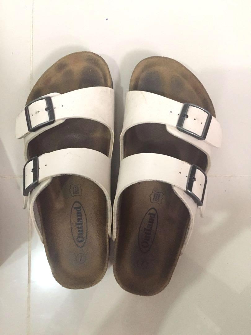 outland slippers white