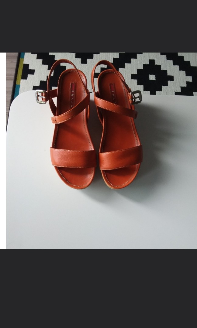 prada tan sandals