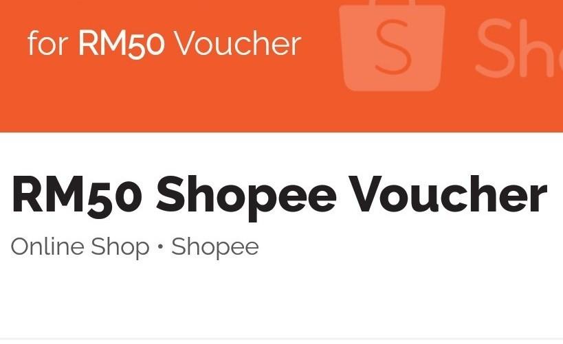 Rm 50 Shopee Voucher Tickets Vouchers Gift Cards Vouchers On Carousell