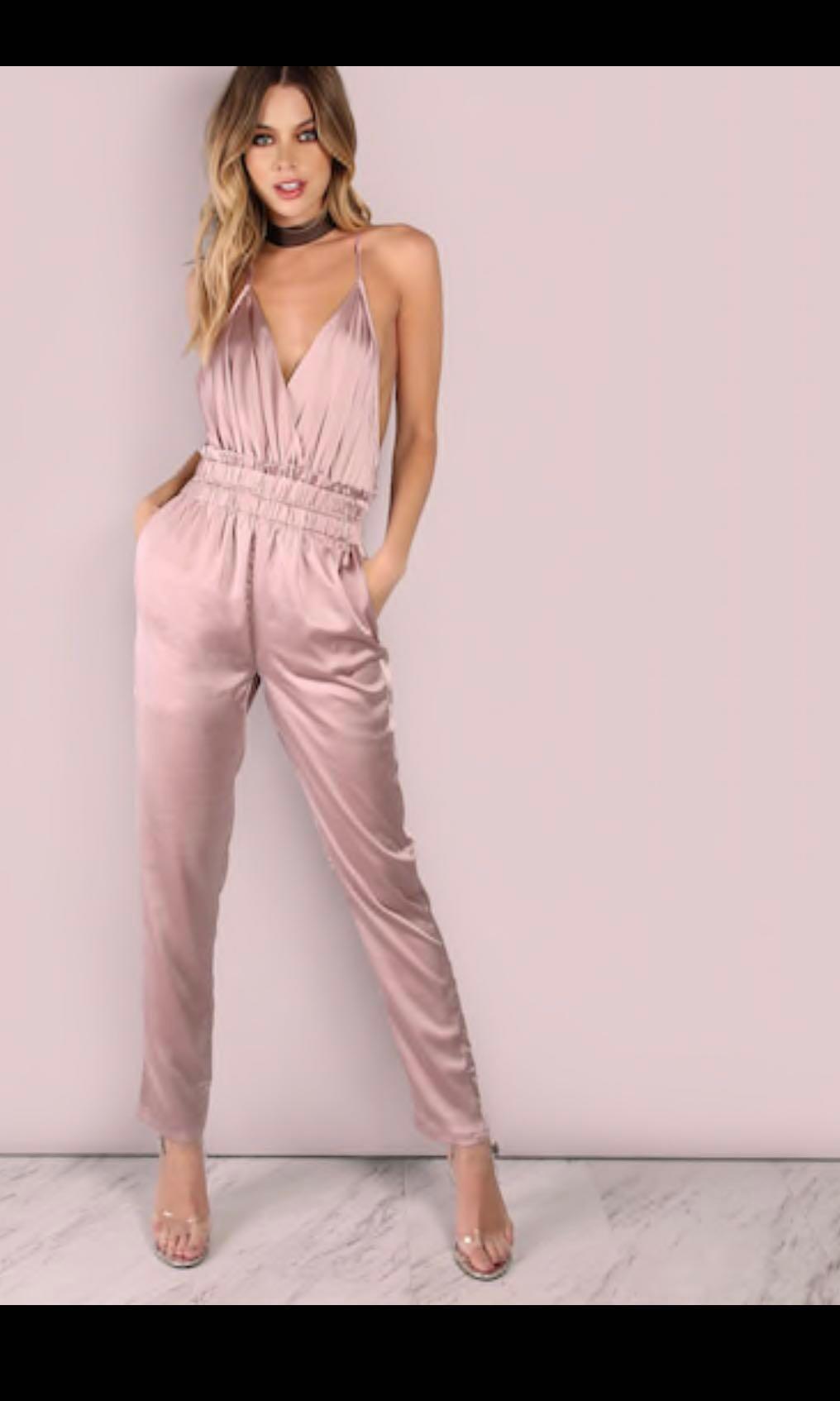 jumpsuit rose gold