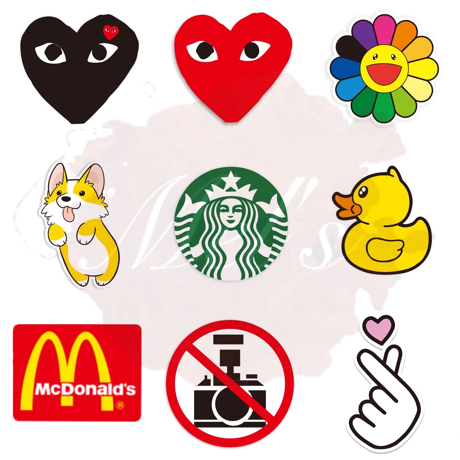 comme des garcons sticker pack