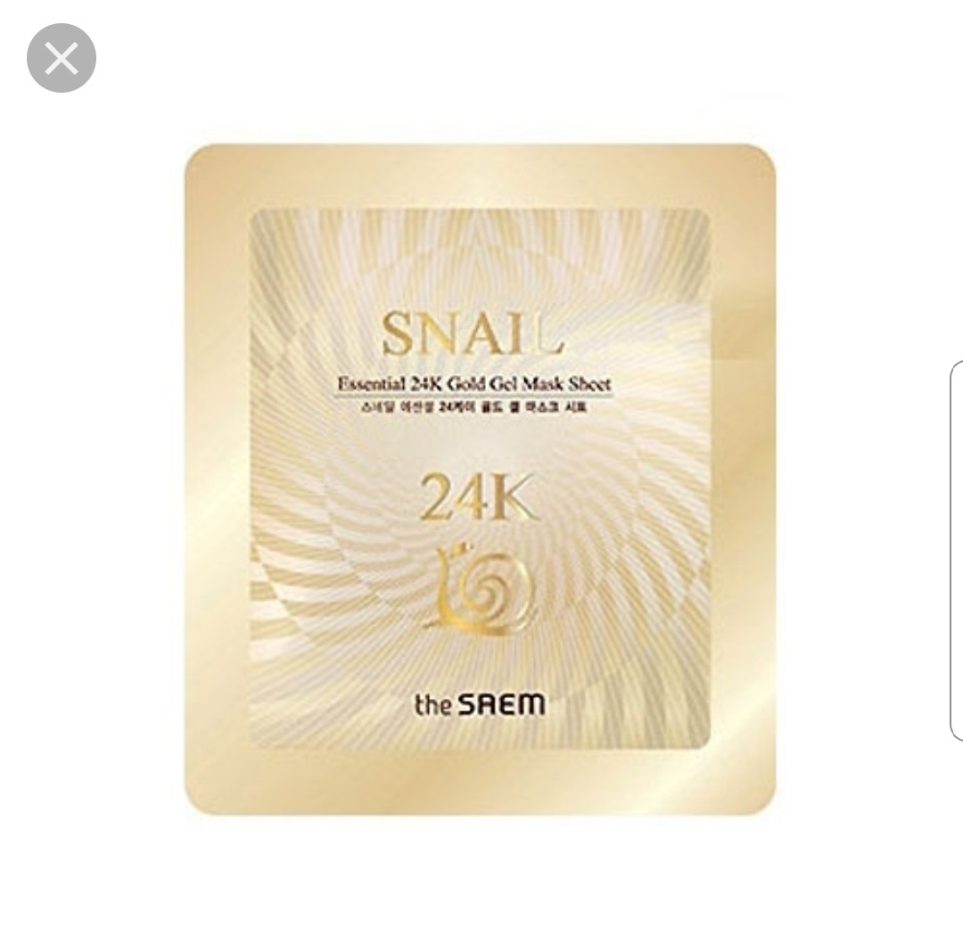 The Saem SNAIL Essential 24K Gold Gel Mask Sheet, Beauty
