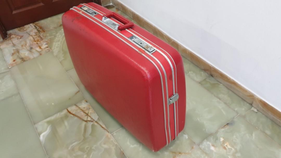 luggage with butterfly design