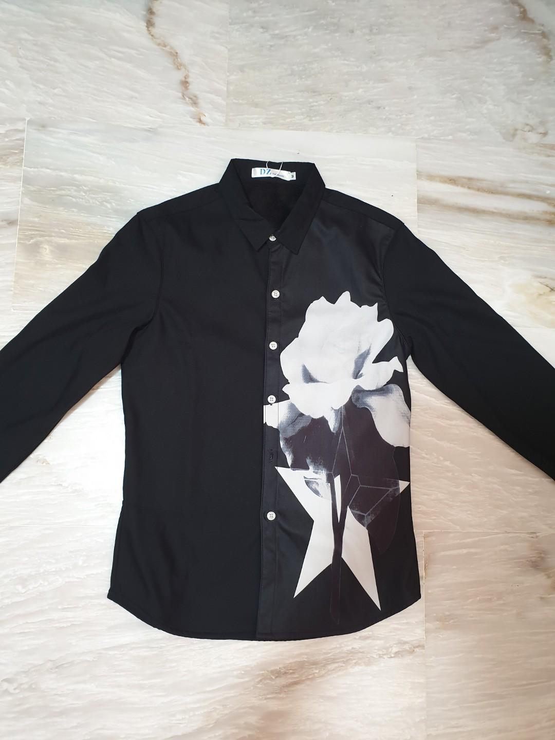 black rose dress shirt