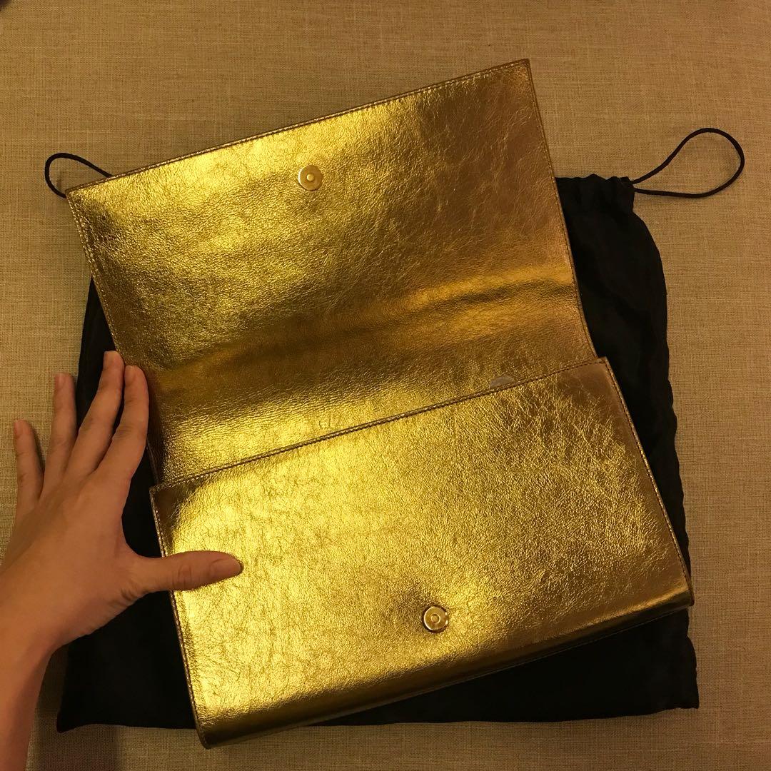 YSL Clutch Gold Women s Fashion Bags Wallets Clutches on