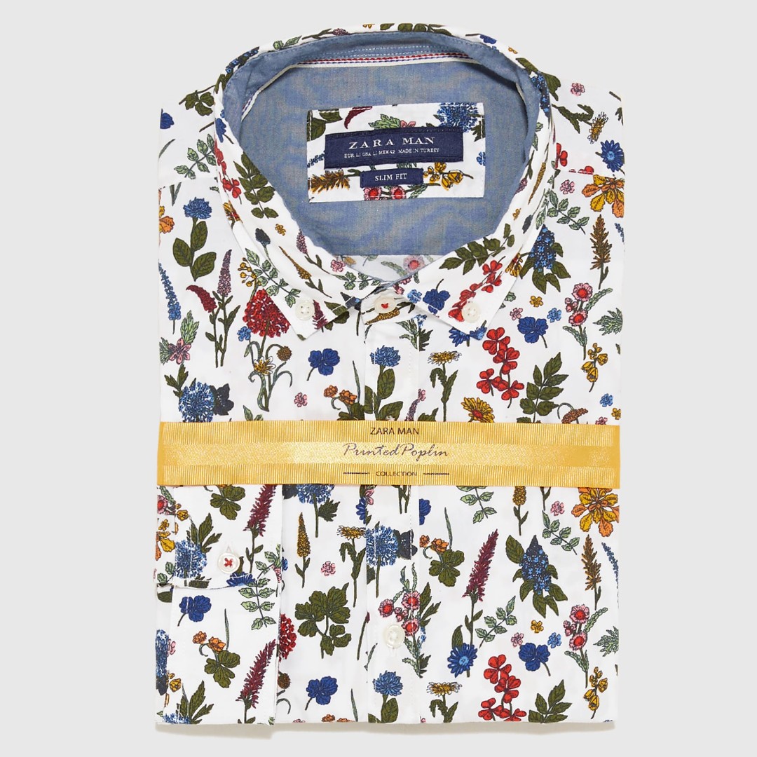 zara floral mens shirt