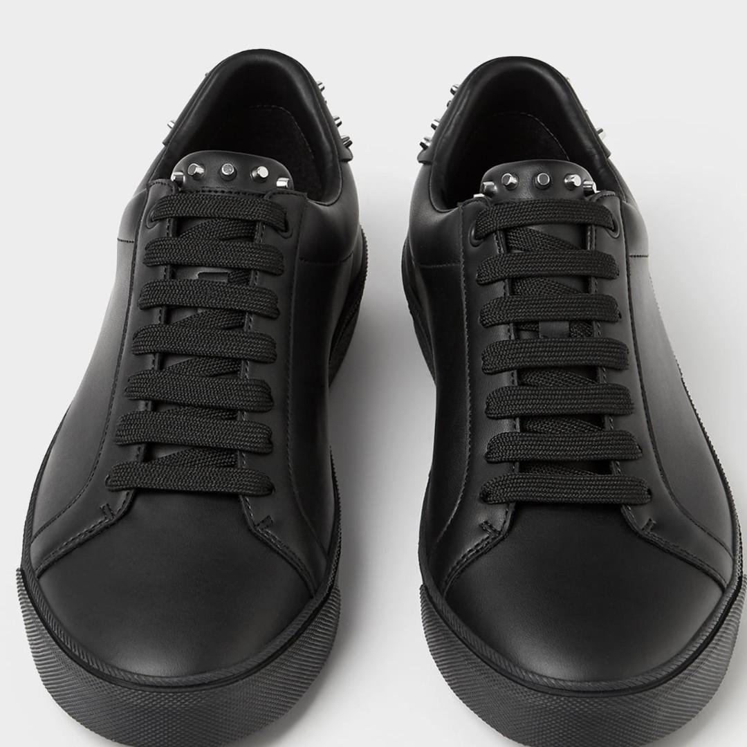 zara man black shoes