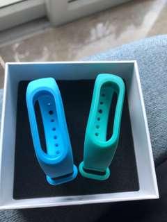 Xiaomi Mi Band 2 straps (blue + green)