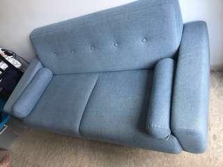 2 seater sofa(blue)