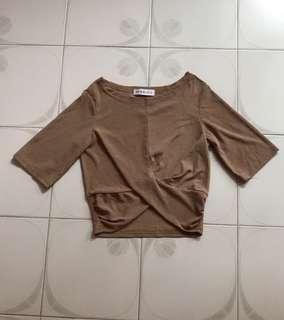 Brown Crop Top