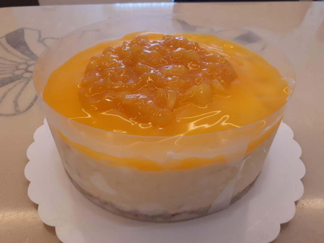 1kg 6 Inch No Baked Mango Cheese Cake Food Drinks Baked Goods On Carousell