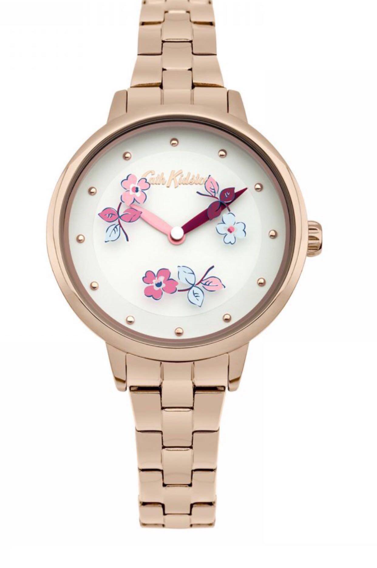 FAST DEAL Cath Kidston Rose Gold Ladies Welham Flowers Watch