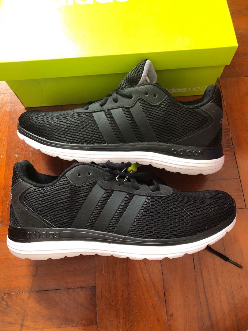 adidas cloudfoam black running shoes