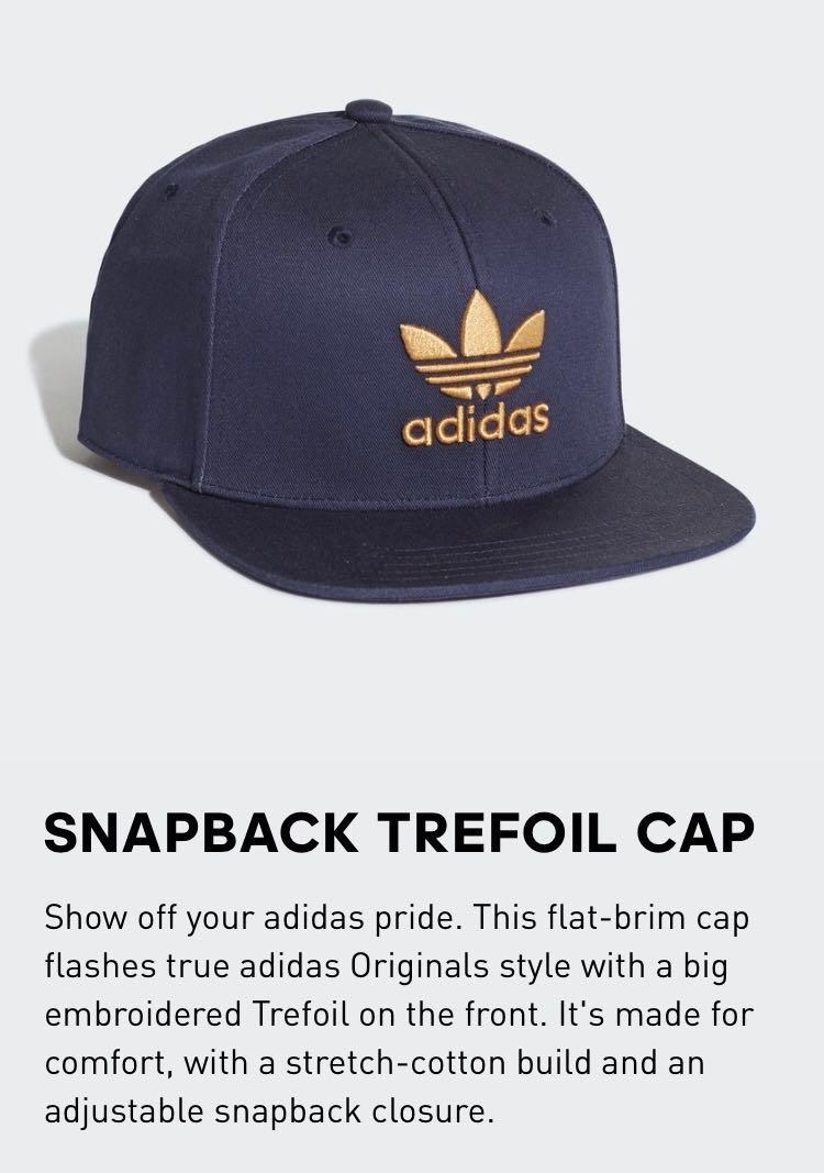 snapback trefoil cap