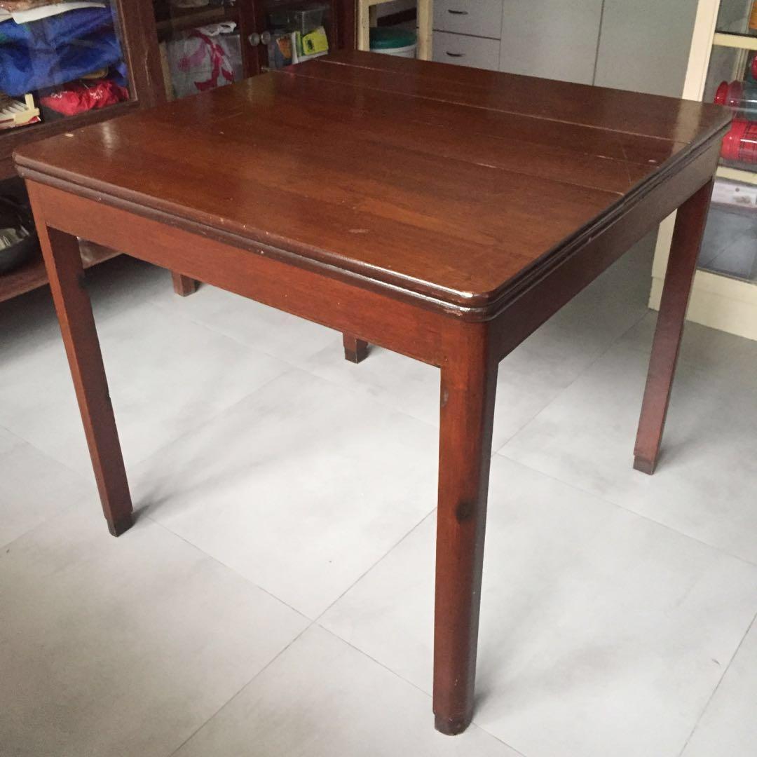 Art Deco Square Burmese Teak Dining Table 84x84xh76 5cm Furniture Tables Chairs On Carousell