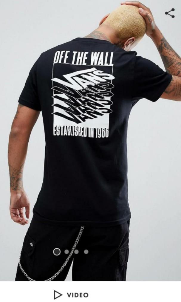 vans back print t shirt