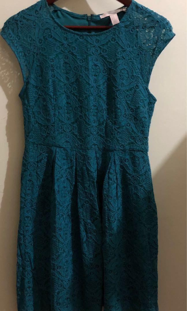 Authentic Forever 21 Green Lace Dress Women S Fashion Clothes Dresses Skirts On Carousell