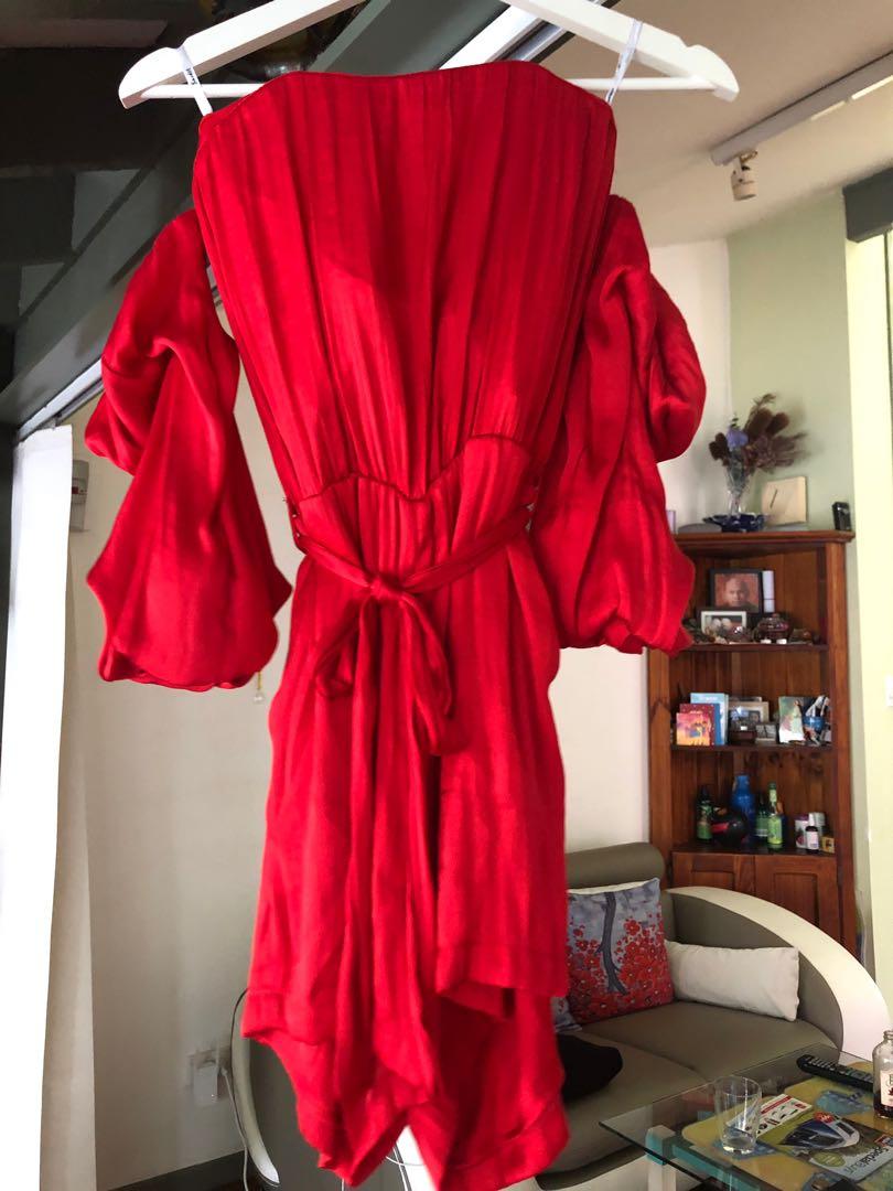 bardot red jumpsuit