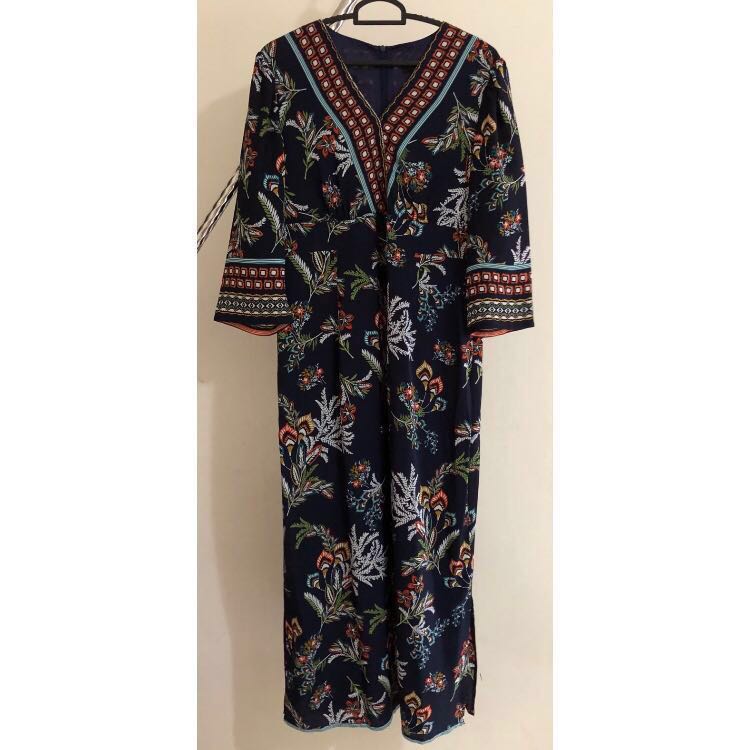 batik maxi dress