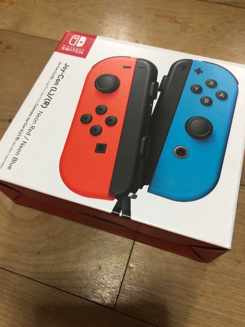 Bnib Nintendo Switch Joy Con L R Neon Red Neon Blue Toys Games Video Gaming Gaming Accessories On Carousell