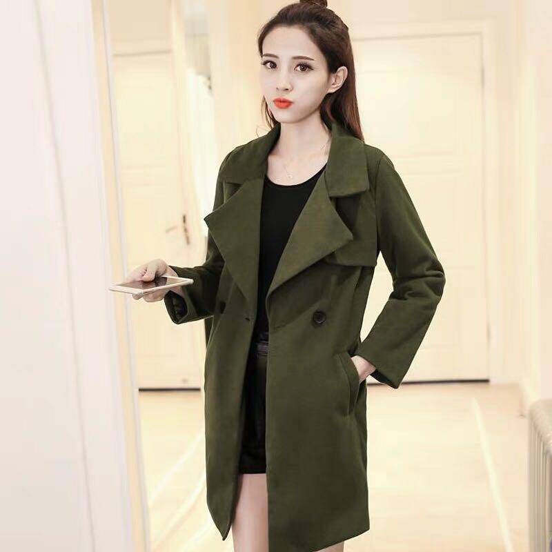 BNWT Army Green Long Coat Long Jacket Autumn Winter