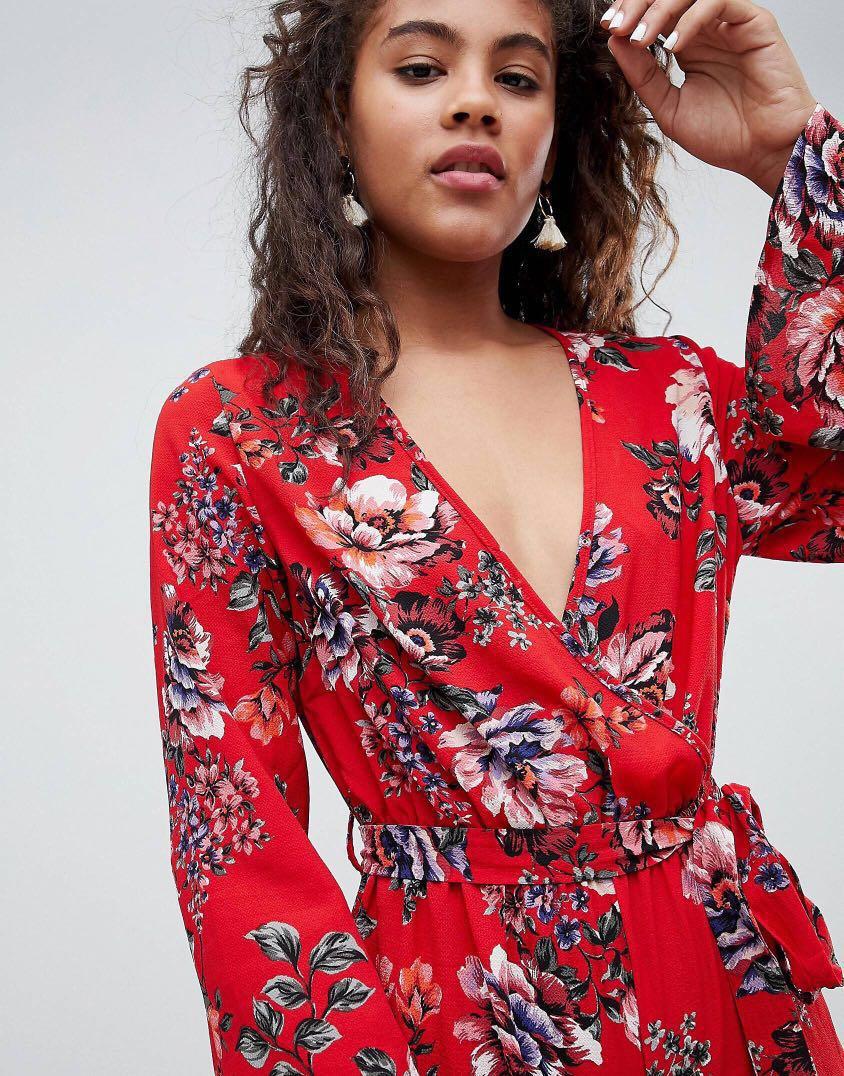New look floral playsuit sales
