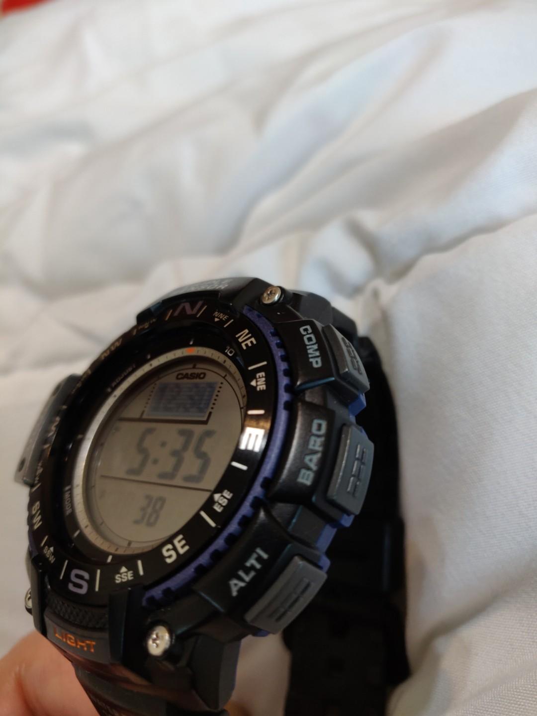 Casio SGW 1000 1ACR Triple Sensor Digital Display Quartz Black Watch