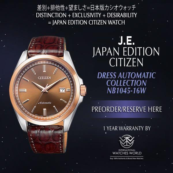 Citizen Japan Edition Mechanical Dress Collection Made In Nb1045 16w Leather Strap Men S Fashion Watches On Carou - Citizen Leather Watch Band Adjustment Citizen Japan Edition Mechanical Dress Collection Made In Nb1045 16w Leather Strap Men S Fashion Watches On Carou - Citizen Leather Watch Band Adjustment