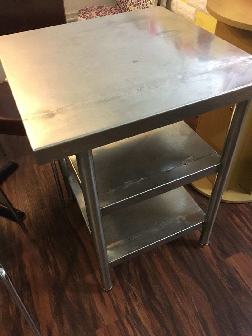 Commercial stainless steel table, Furniture & Home Living, Furniture