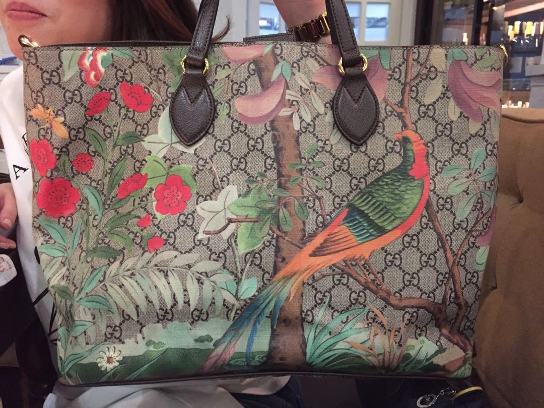 Gucci Tian Canvas Tote Bag Luxury Bags Wallets on Carousell
