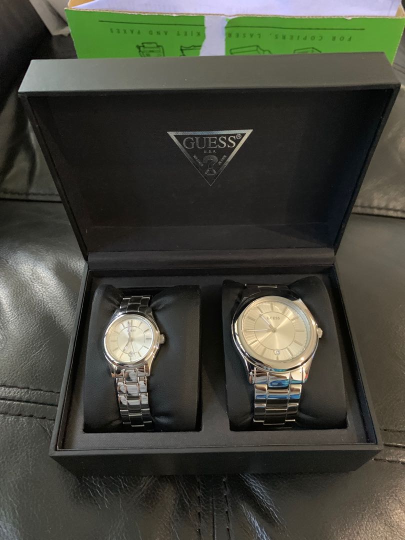 fjols Boost krigerisk Guess couple watch, Luxury, Watches on Carousell
