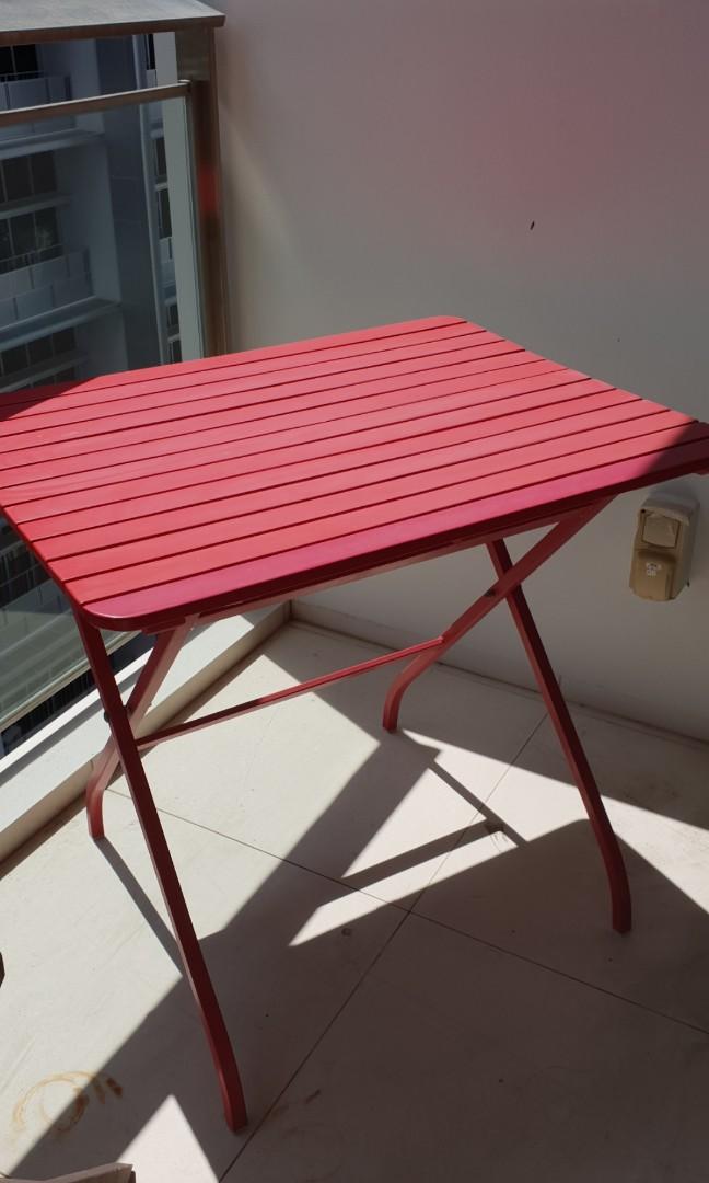 Ikea Malaro Outdoor Dining Table In Red Furniture Tables Chairs On Carousell