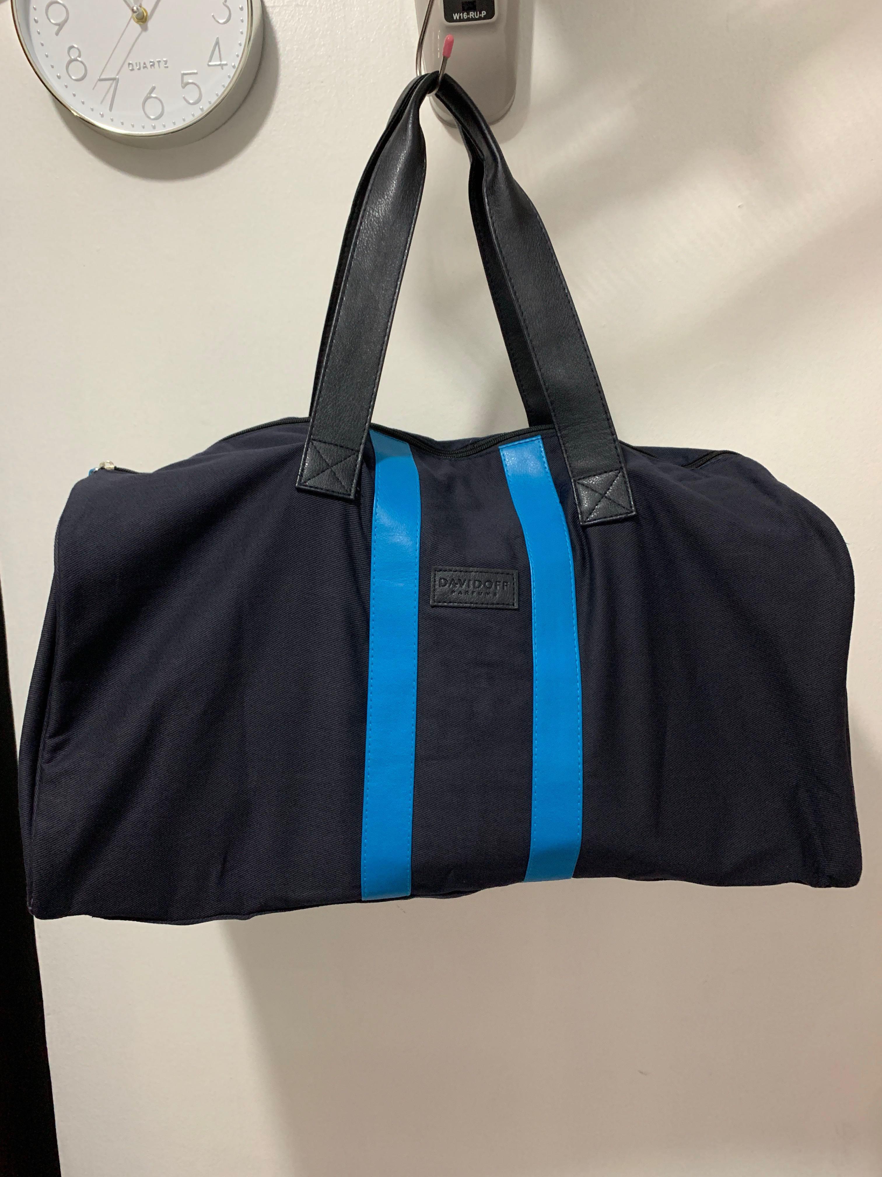 (INSTOCKS) AUTHENTIC DAVIDOFF DUFFEL BAG DARK BLUE, Luxury, Bags