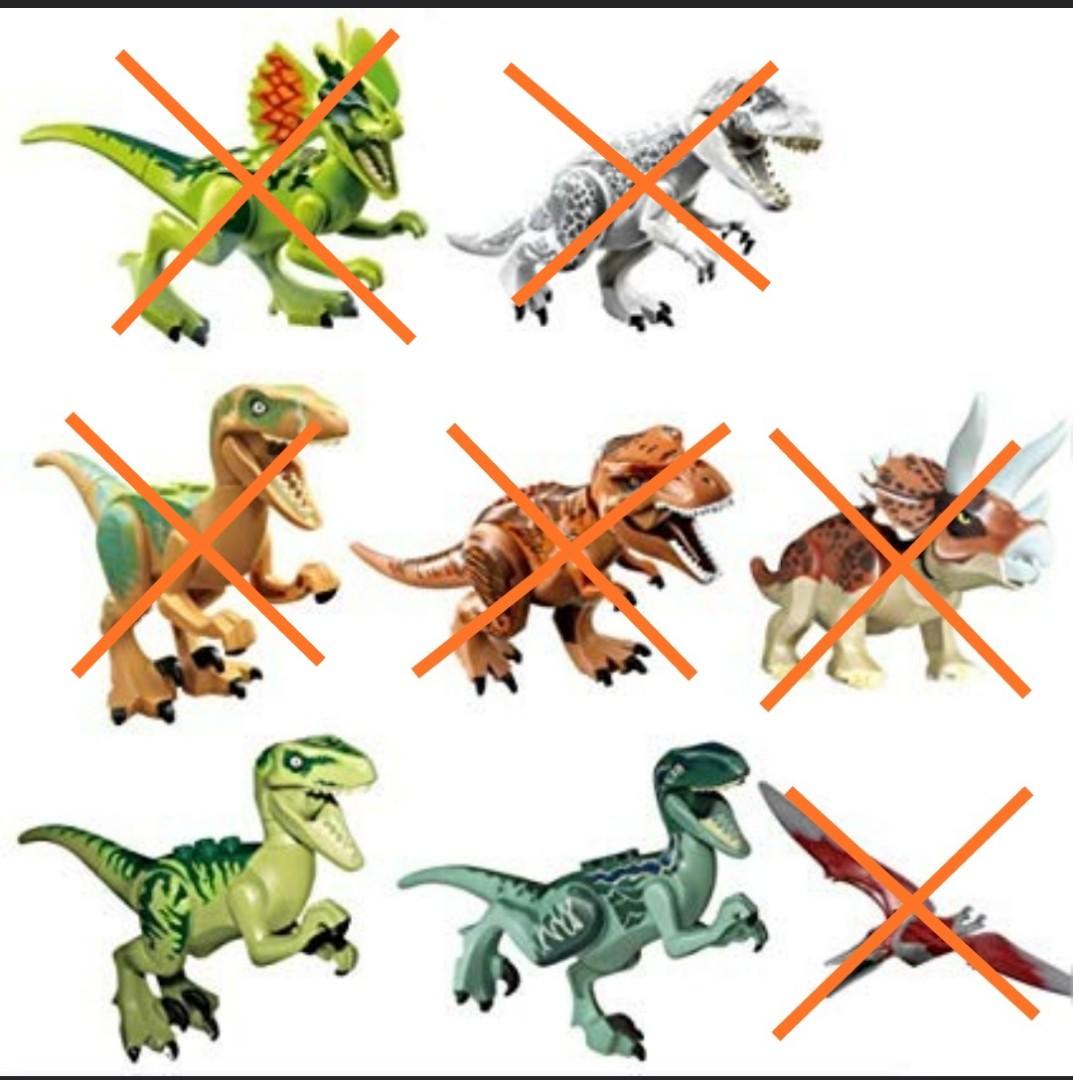 Jurassic Mini Dinosaur Toys Assembled Puzzle Building Blocks 16pcs for Kids 