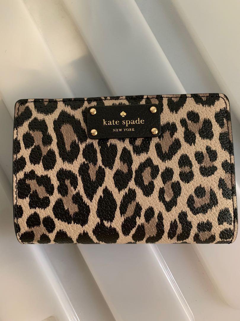 Kate Spade Grove Street Leopard Wallet, Women's Fashion, Bags & Wallets,  Wallets & Card holders on Carousell