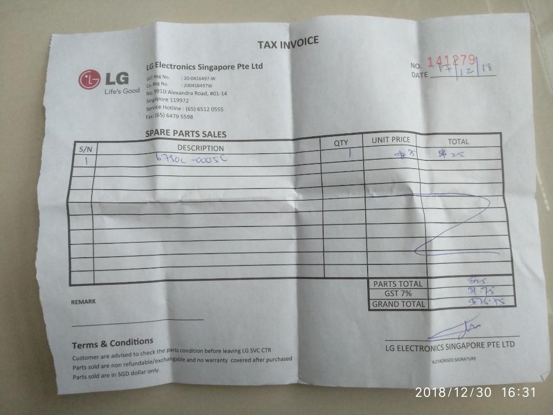 LG Refrigerator compressor start relay and overload, TV & Home