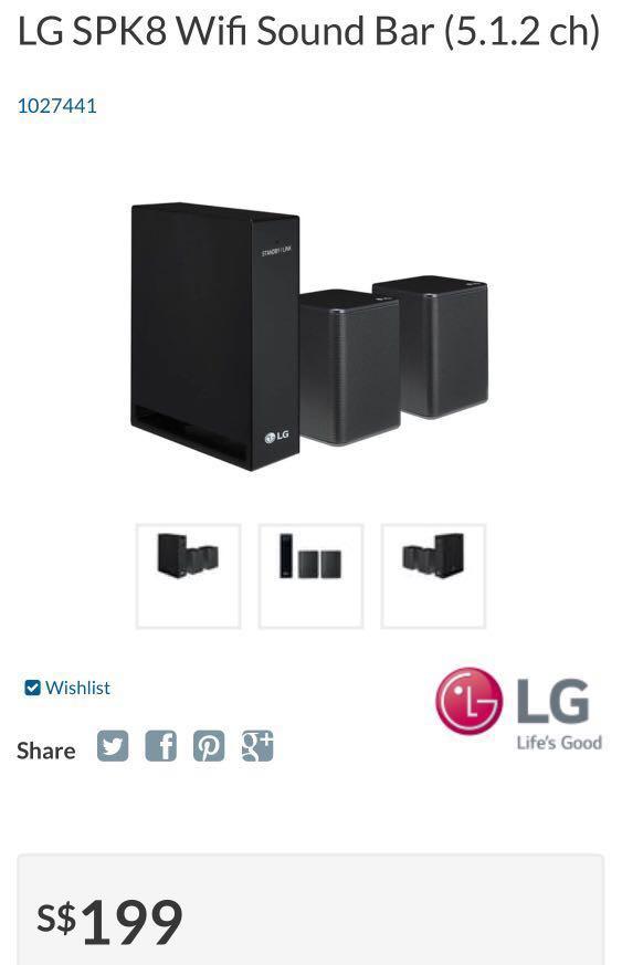 LG Wireless Surround Sound Kit SPK8S 140W RMS, Everything Else on