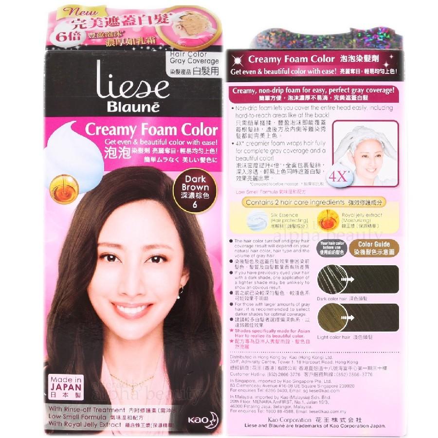 Liese Hair Dye Dark Brown Foam Creamy Bubble Dye Health Beauty
