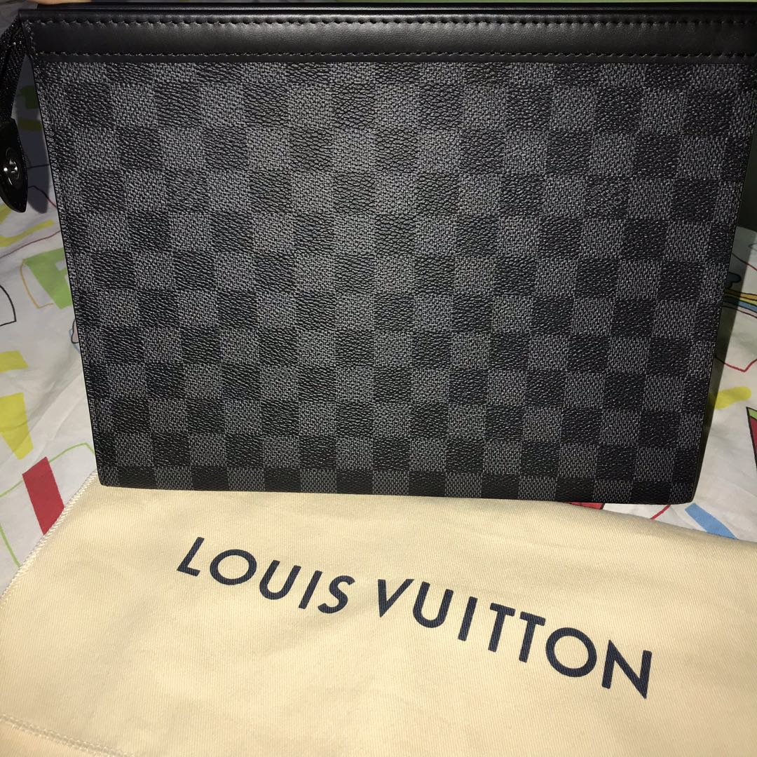 Louis Vuitton LV Pochette Voyage MM Damier Graphite, Luxury, Bags