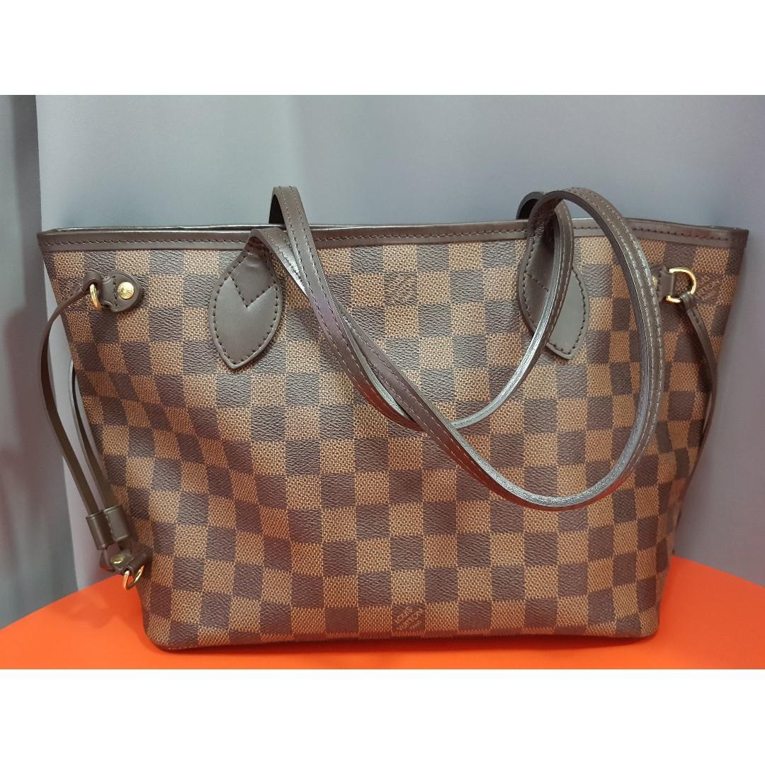 Louis Vuitton Neverfull PM (Damier Ebene Canvas), Women's Fashion