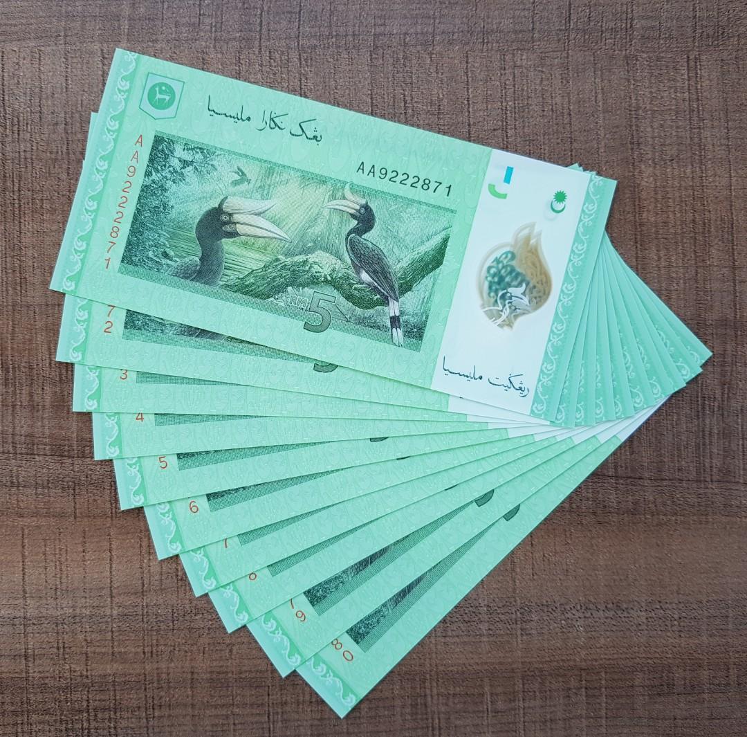 Prefix Aa Malaysia Rm5 Ringgit Polymer Banknotes 2012 Unc Vintage Collectibles Currency On Carousell