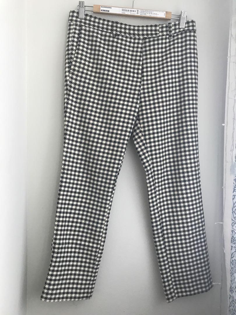 Mango plaid pants clearance